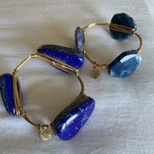 Bourbon and Bowties - blue stone bangle bundle